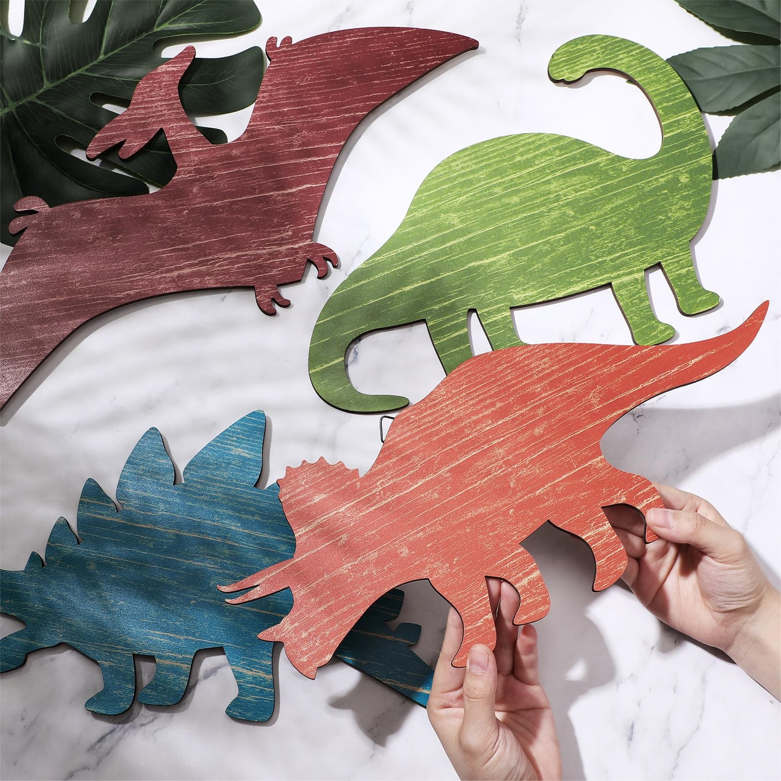 Dinosaur Wall Decors Wooden Boys Dinosaur Nursery Playroom Baby Shower Wall A…