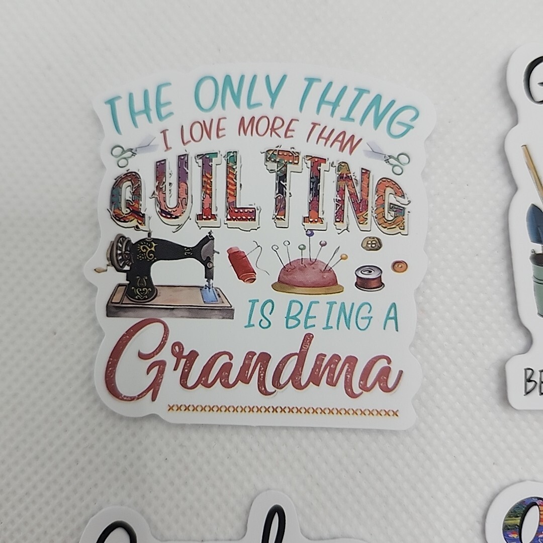 Lot Of 9 Crafts Knitting Sewing Quilting Garden Vinyl Waterproof Stickers Quotes