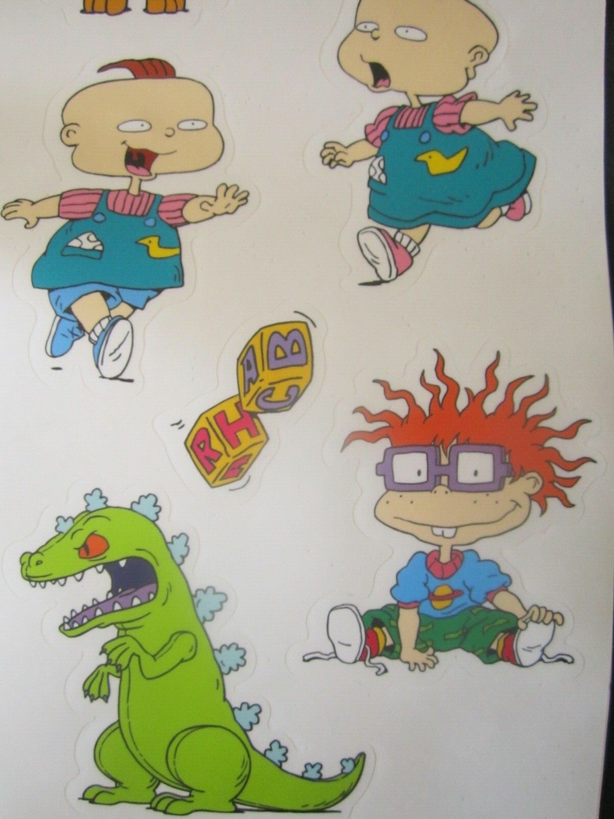 Nickelodeon Colorful Rugrats 10 Repositionable Wall Decals Made In USA