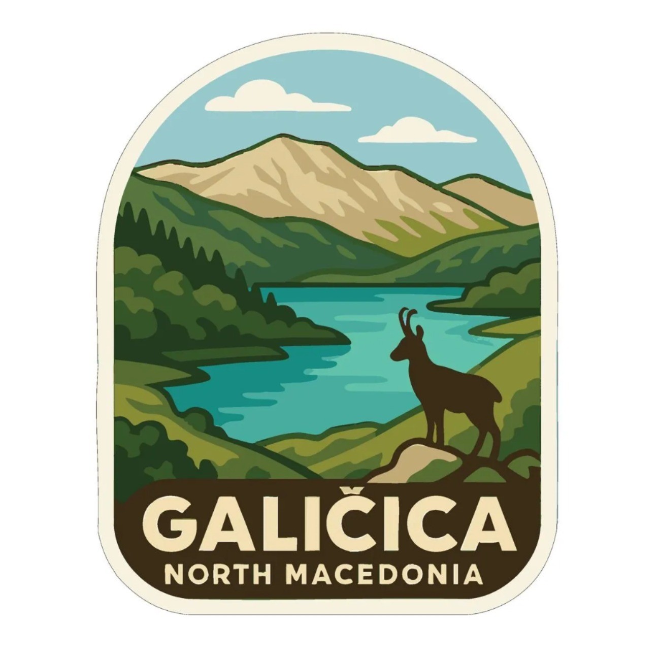 Galičica North Macedonia Iron On Heat Transfer Vinyl HTV World National Parks