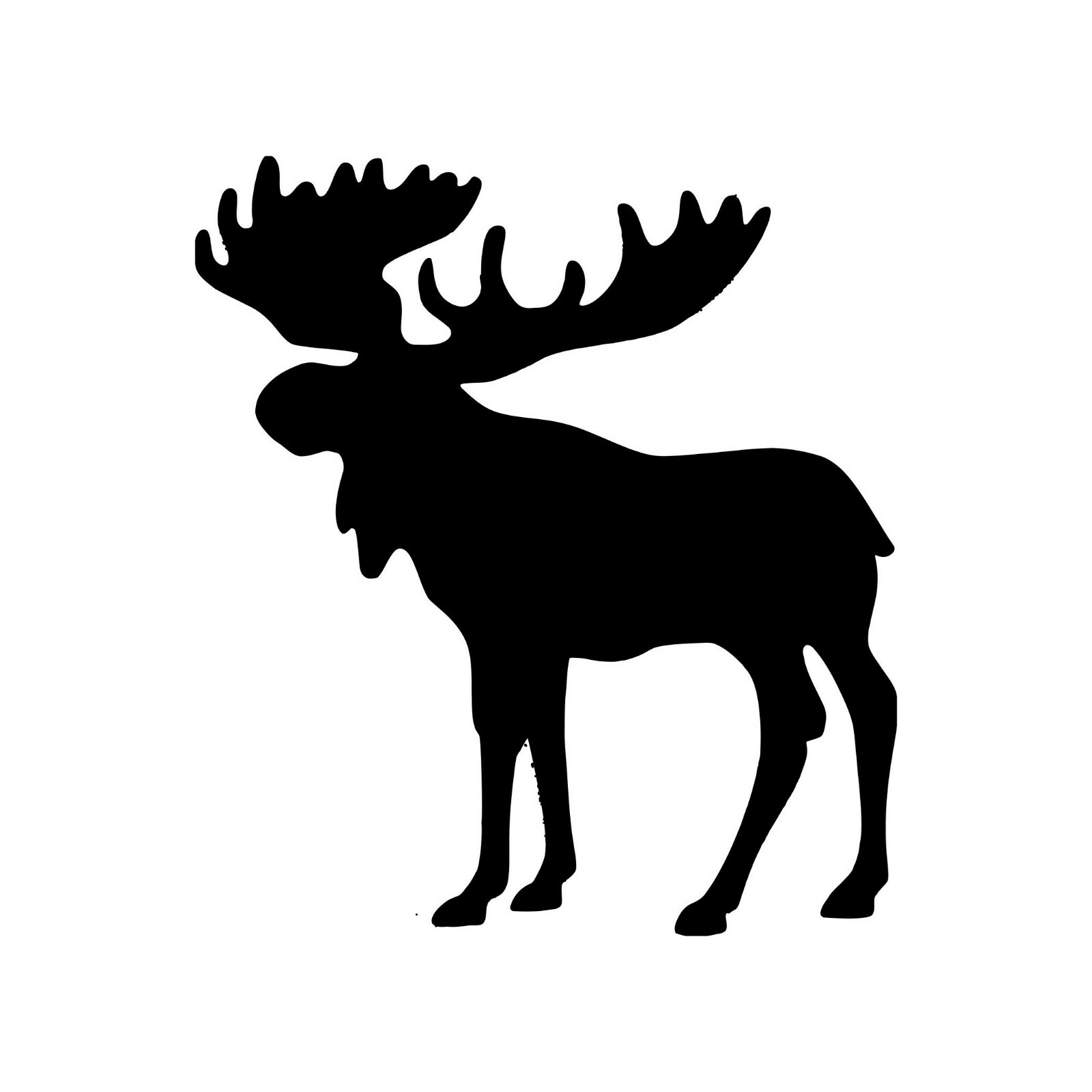 Moose Vinyl Decal | Antlers Bull Elk Deer Caribou | Canada | Die Cut Sticker