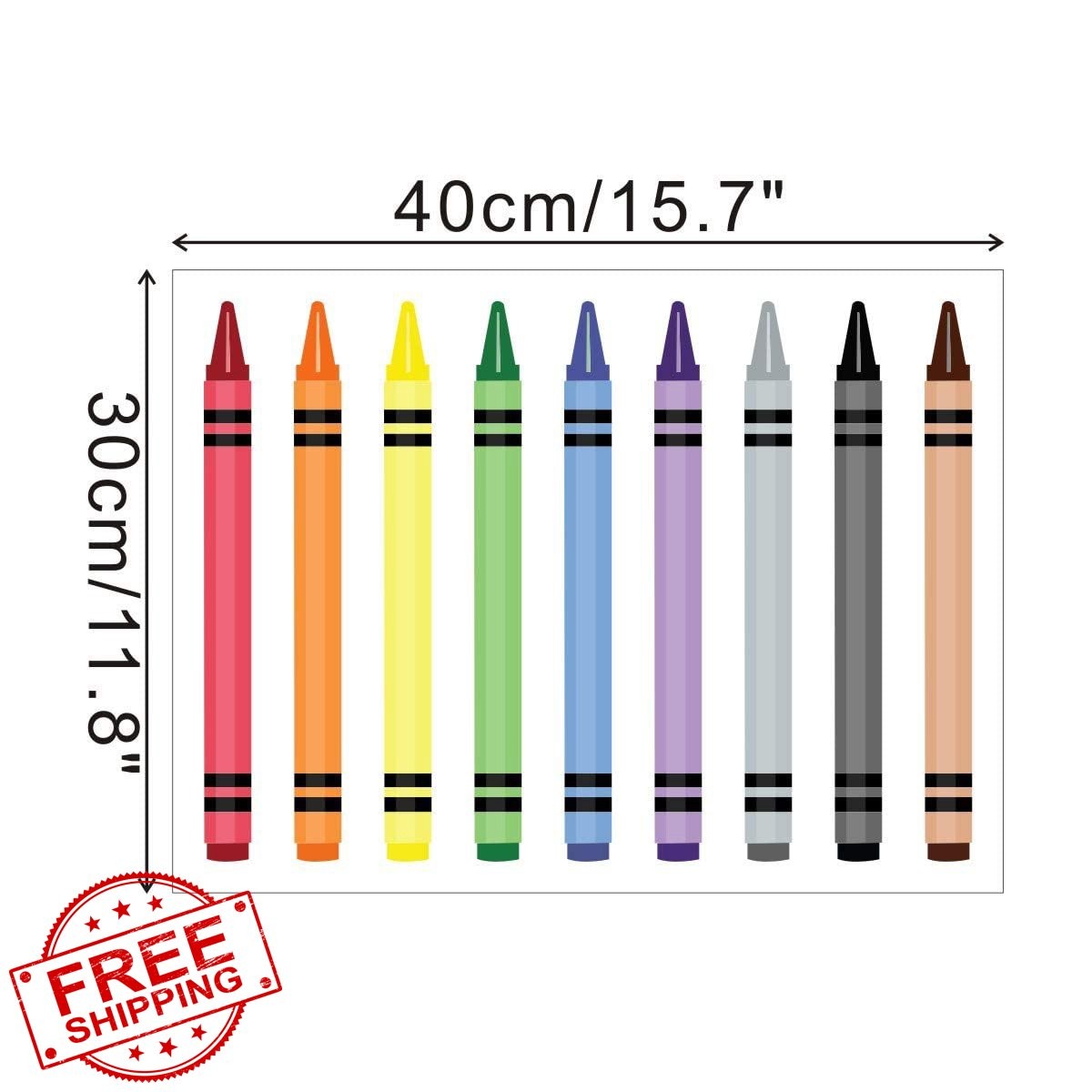 CozyDecor 12" Crayon Wall Decals