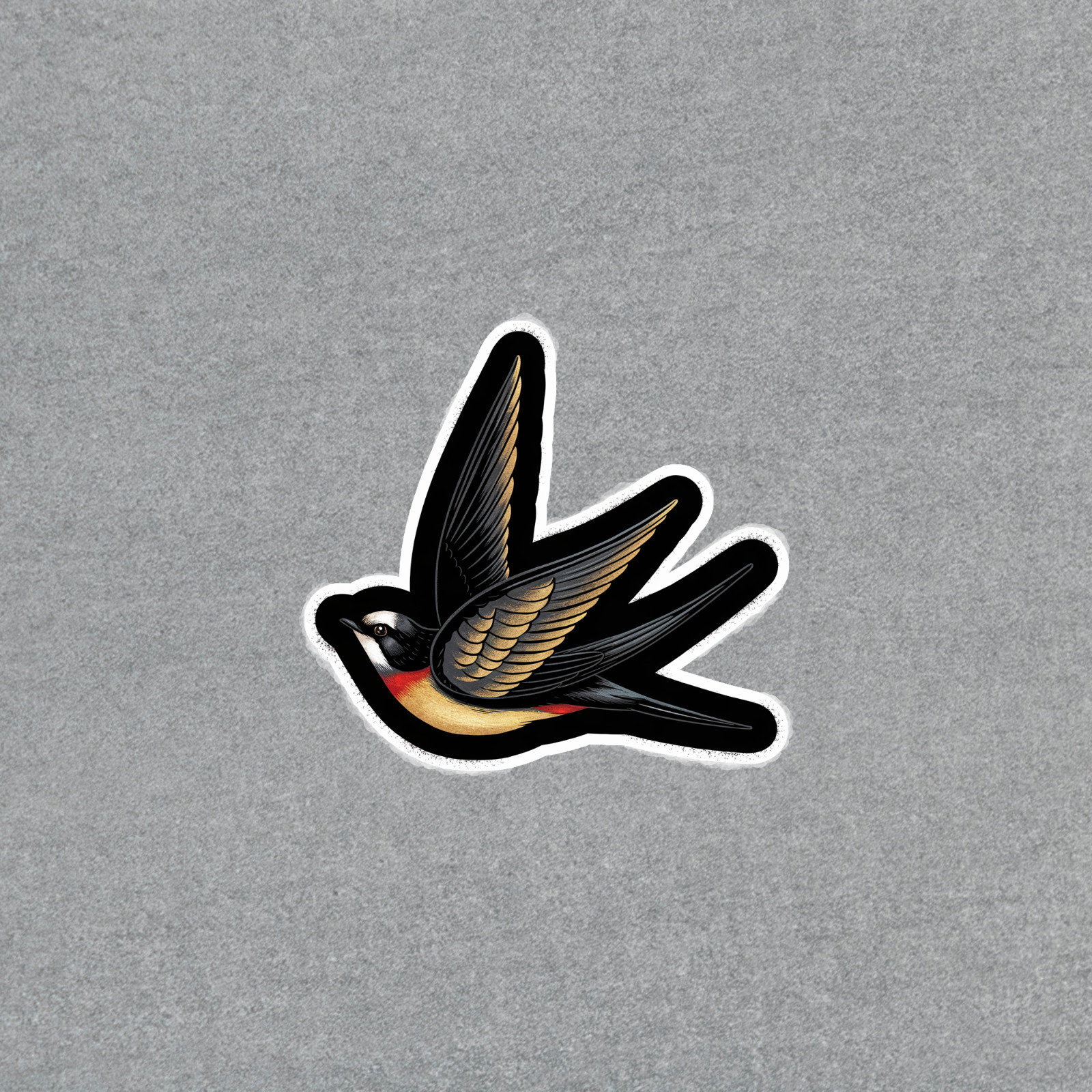 Vintage Swallow Bird Sticker – Retro American Traditional Tattoo Flash Art Decal