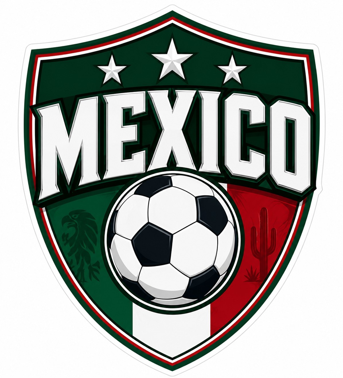 Mexican National Soccer Team Mexico Weather Resistant Vinyl Sticker/Decal 01
