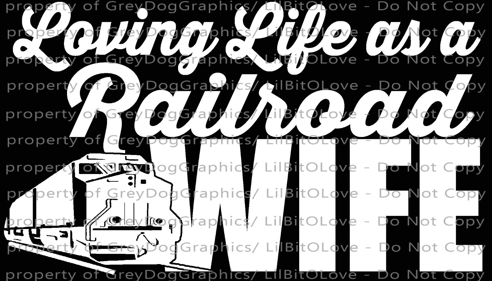 Loving Life as a Railroad Wife Vinyl Decal Sticker Railway Train Conductor Auto
