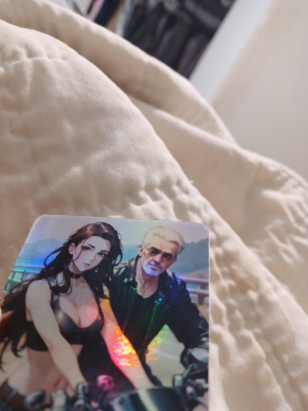 Original Print Decal 2.5 X 3 Group Of 6 Iridescent Holographic Bikers Harley
