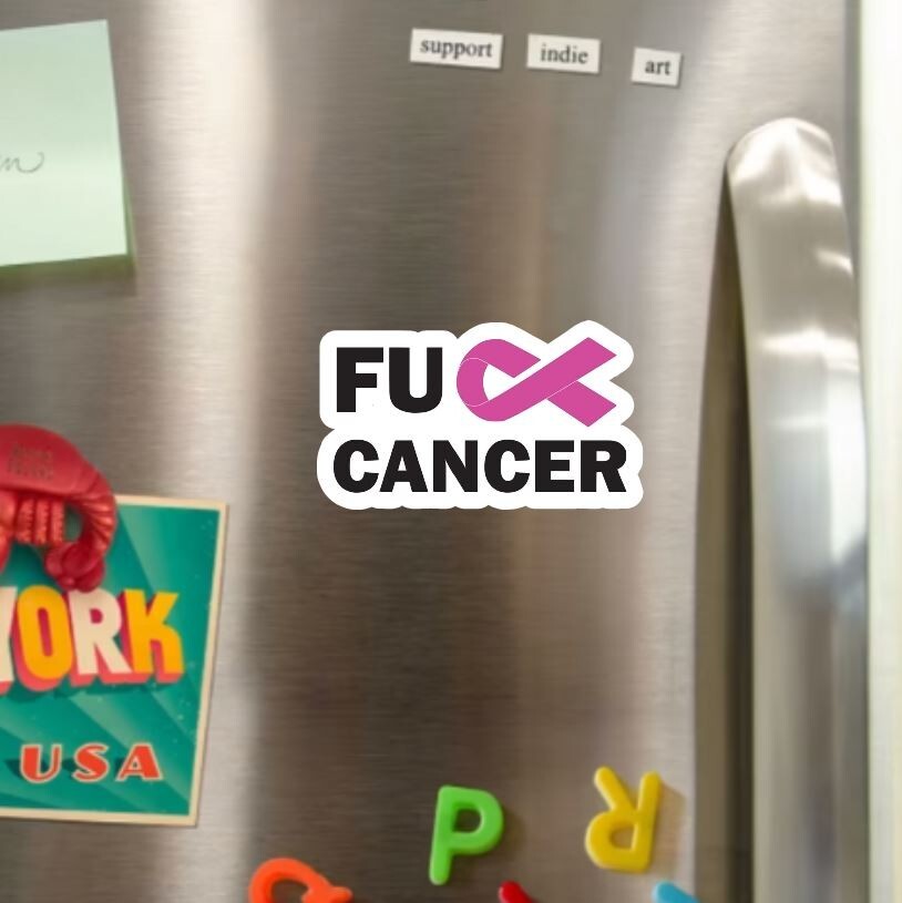 F**k Cancer Die Cut Glossy Fridge Magnet