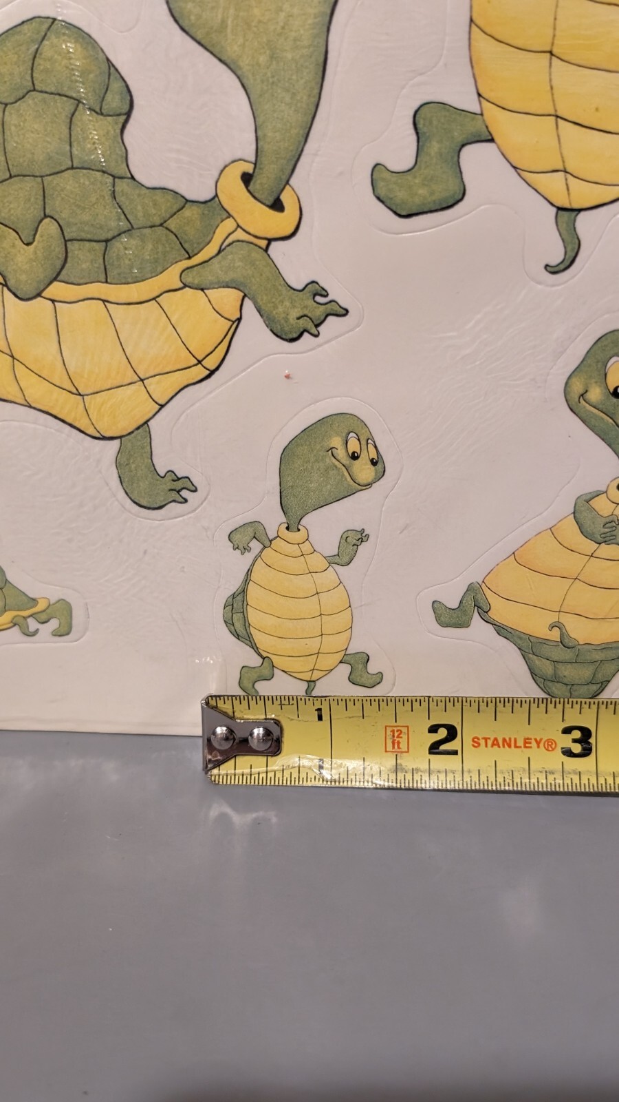 NOS Goldi Turtle Vinyl Stickers Aufkleber Made in Germany Vintage RARE 8 x 13