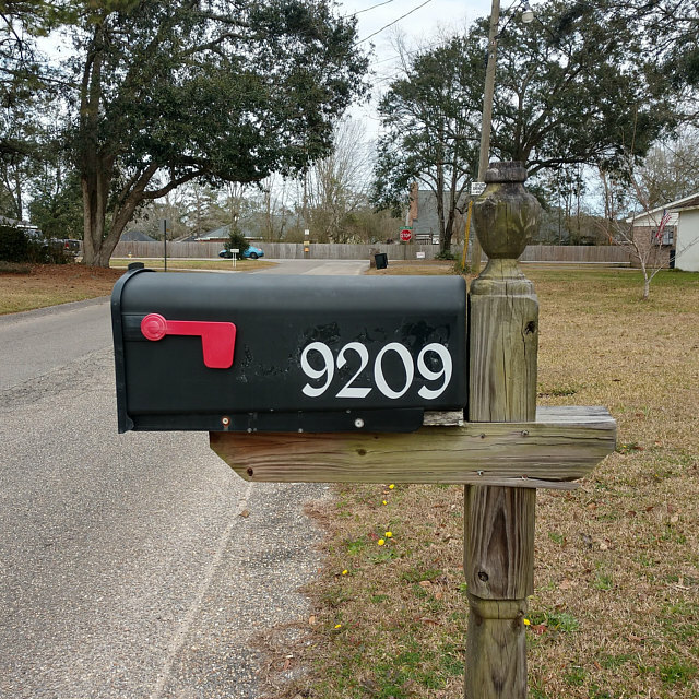 SET OF 2 – Custom Mailbox Numbers REFLECTIVE Vinyl Decals Stickers house street