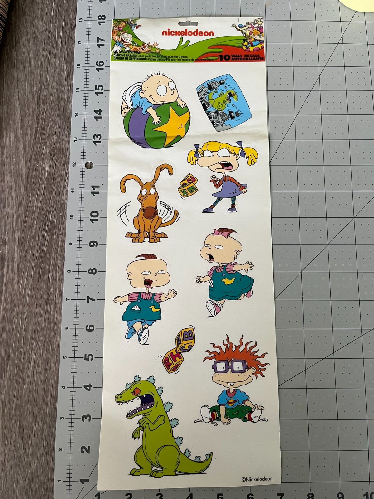 Nickelodeon Rugrats Sheet of 10 Repositionable Wall Decals