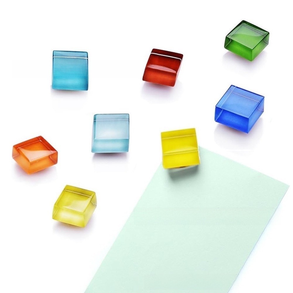 Handmade Colorful Glass for mosaic Fridge Magnets 1.5×1.5×0.6 cm for Home