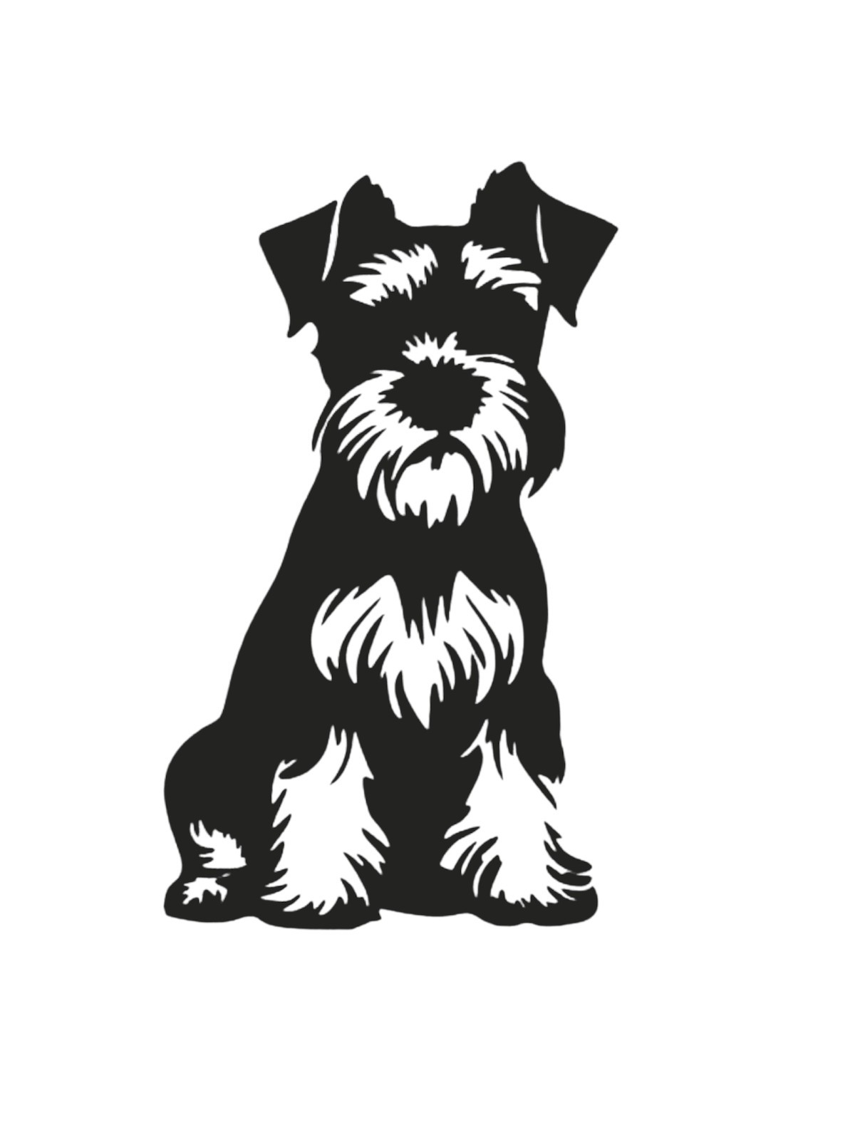 Schnauzer dog design #3 Decal for car Windows Laptops most Smooth Surfaces