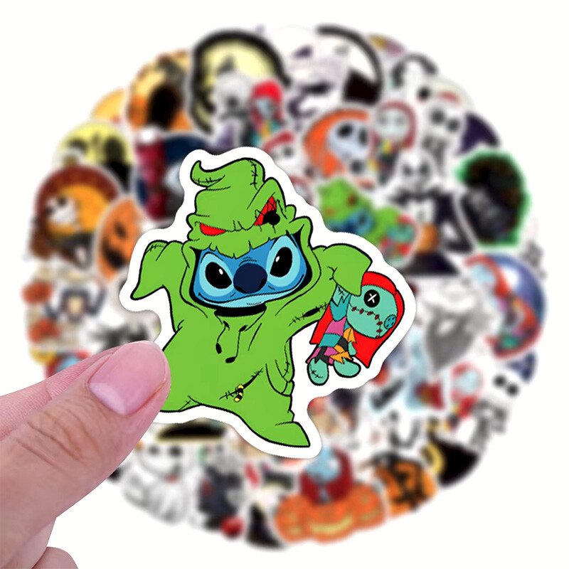 60PCS The Nightmare Before Christmas Jack Skellington Sally Decal Sticker Pack