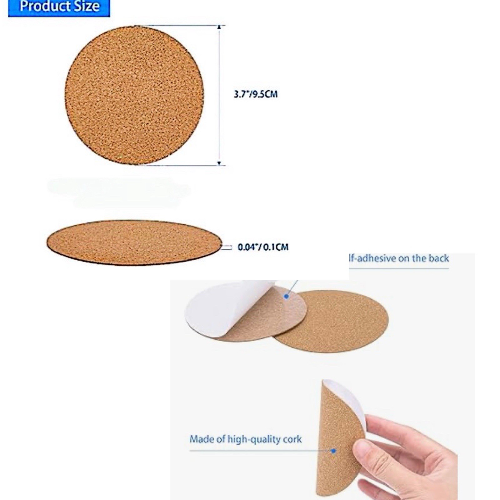 Tin Cork Coasters Sticker Pictures Photos Engraved Personalized Custom