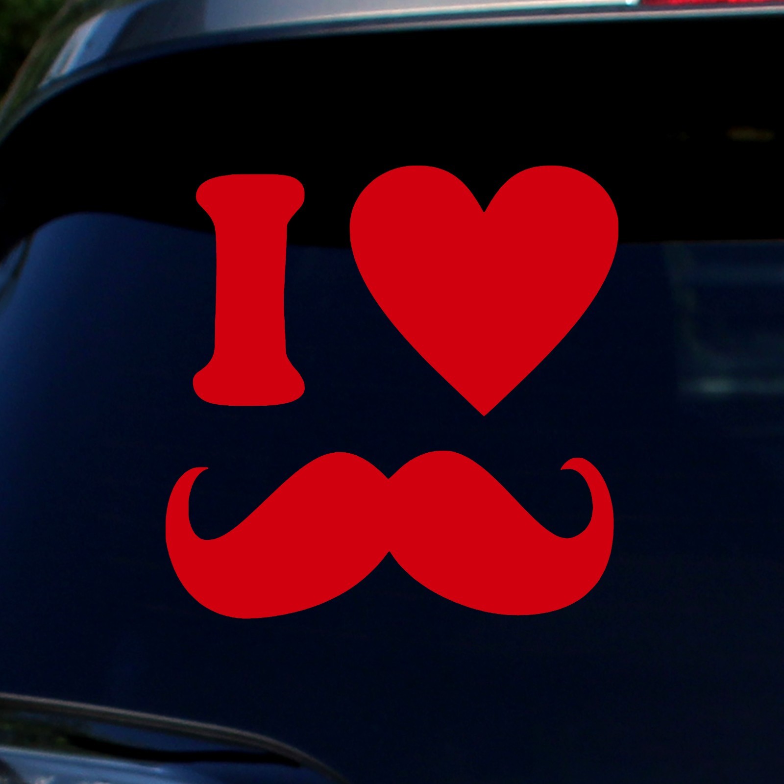 Mustache Lovers Decal I Love Mustaches Sticker