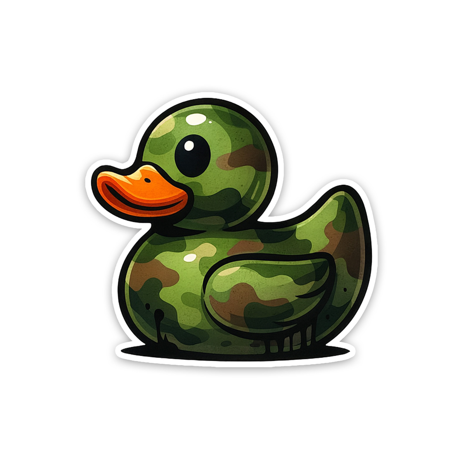 Rubber Ducky Sticker 4 Inch Vinyl Decal Jeep Rubicon Waterproof Woodland Camo