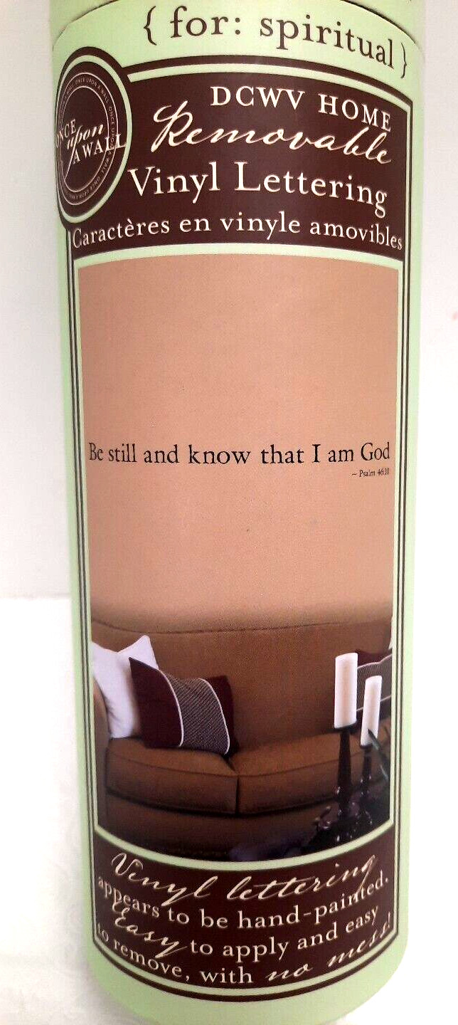 DCWV Home Removable Vinyl Wall Lettering 'Be Still & Know That I Am God'