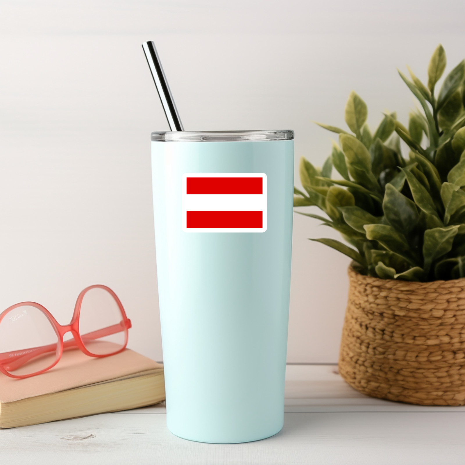 6 Pack Austria Flag Stickers – Durable Vinyl Decals for Cars, Laptops, and More