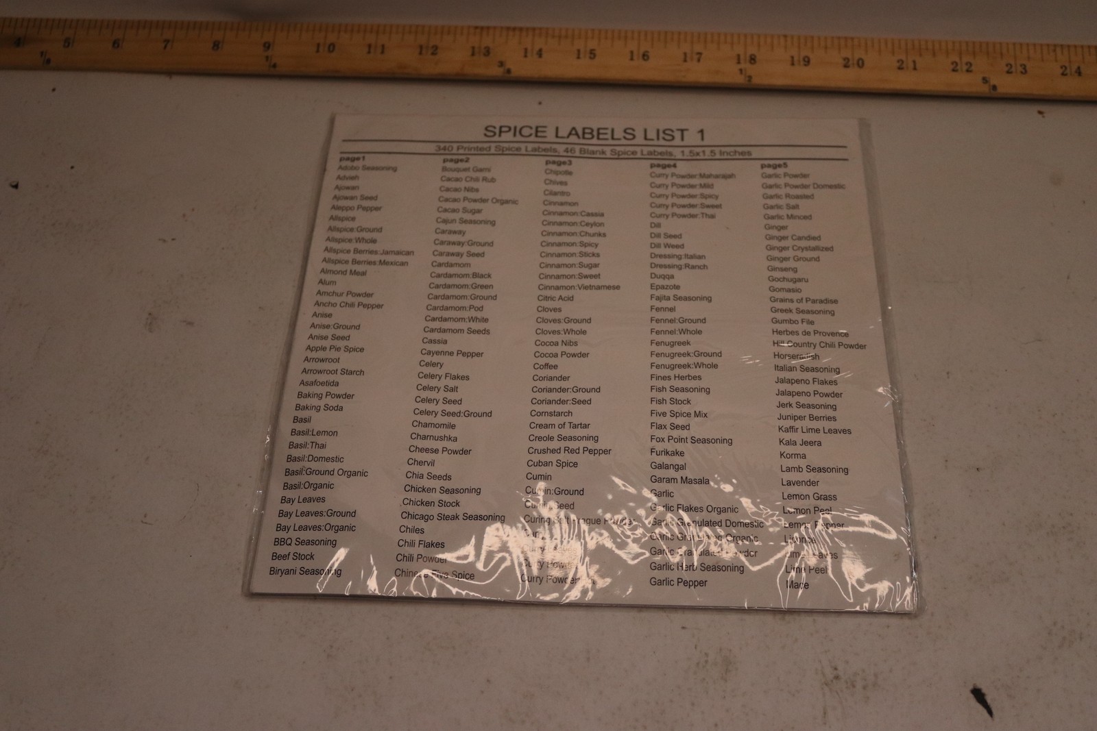 Gongshi 386-Piece Spice Labels Sticker with Chalk Marker Round Vinyl 1.5"