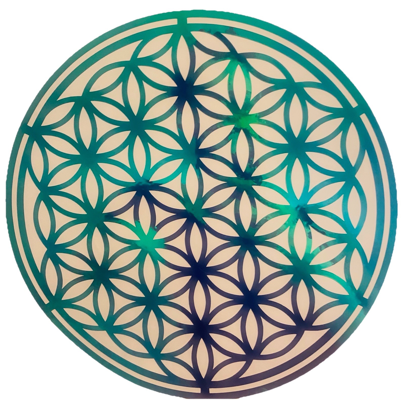 Sacred Geometry Flower of Life Vinyl Decal (11X11) Holographic Car Laptop