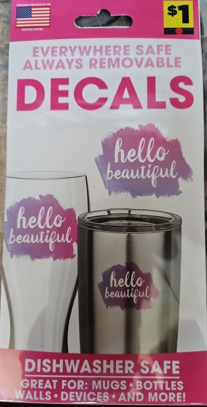 THE PEEL PEOPLE REMOVABLE DECALS READ HELLO BEAUTIFUL