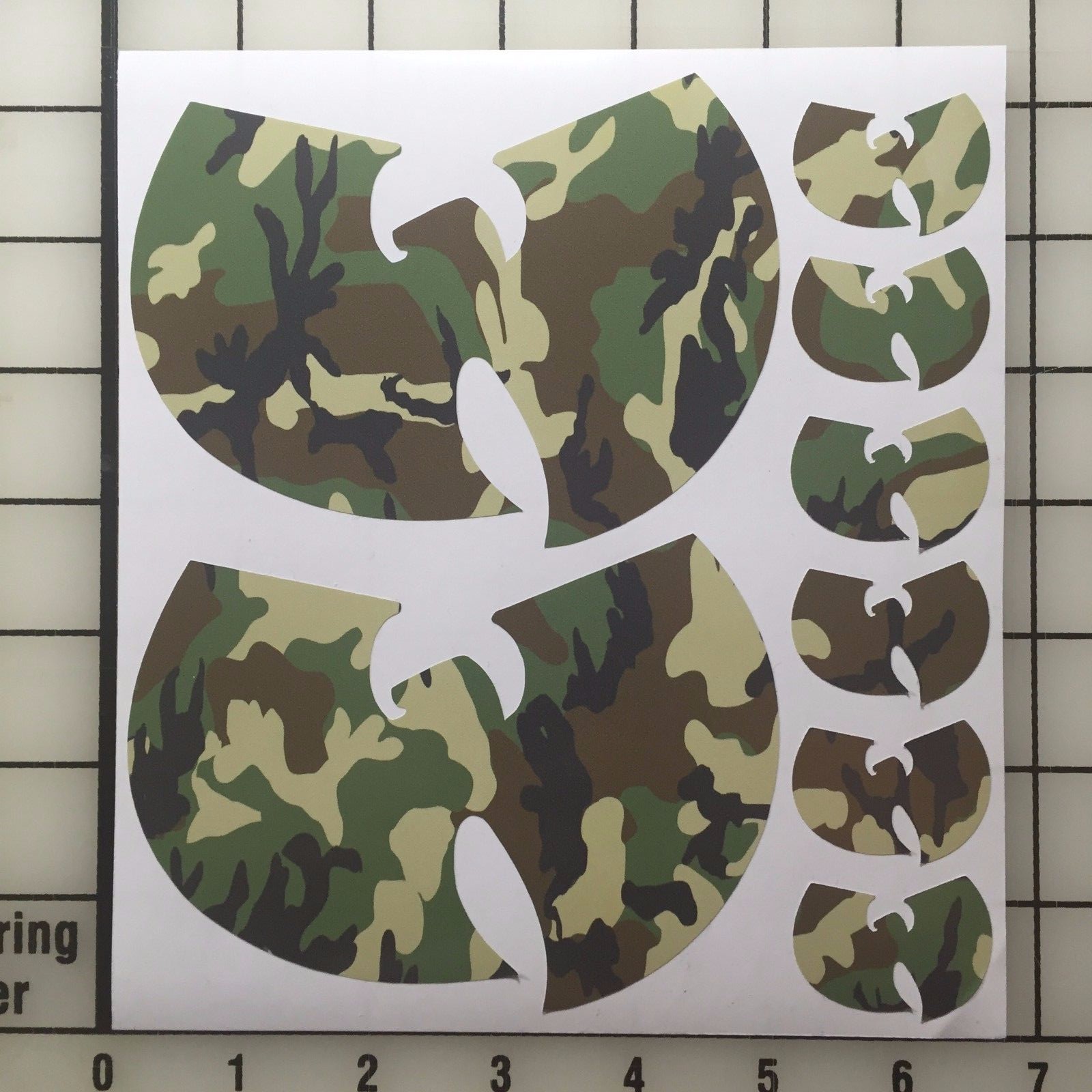 Wu Tang Street Wear Set 5" & 1.5" Camo Vinyl Decal Sticker Set – Free Shipping