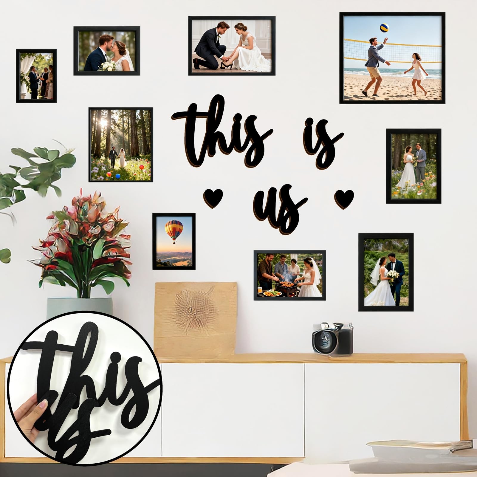 This Is Us Wood Wall Art Family Quote Sign Wood Words Home Plaque Wall Decor …