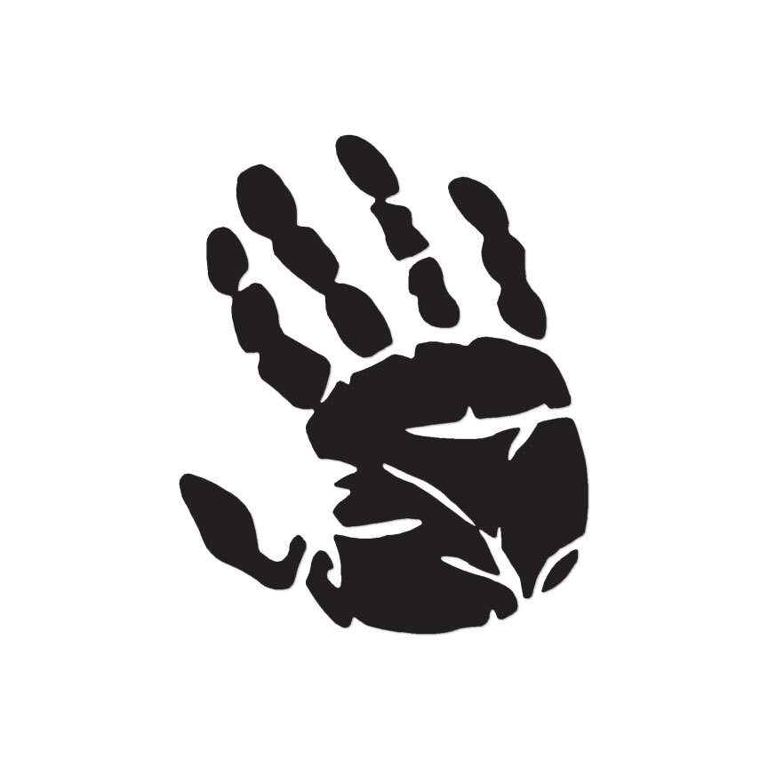 Hand Print – Vinyl Decal Sticker – Multiple Color & Sizes – ebn352