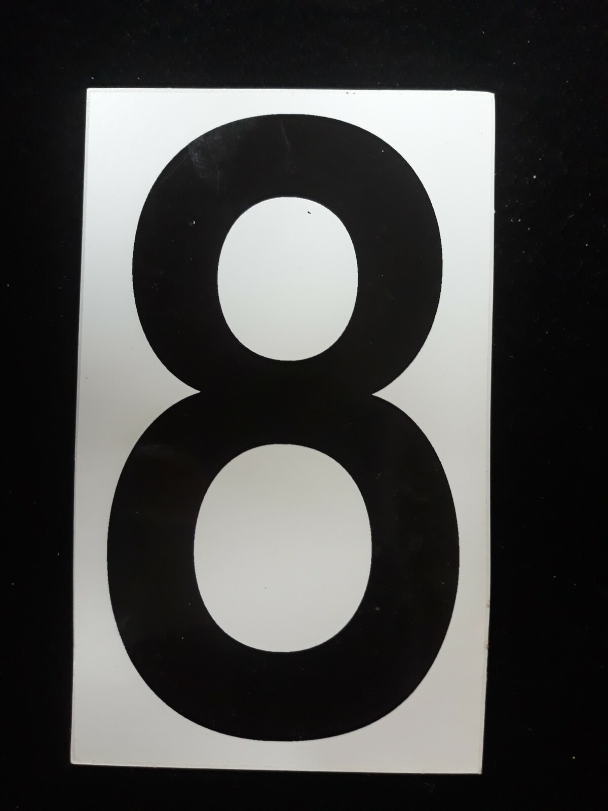 5" x 3" Stickers Vinyl Adhesive Address Numbers Black & White MADE IN USA