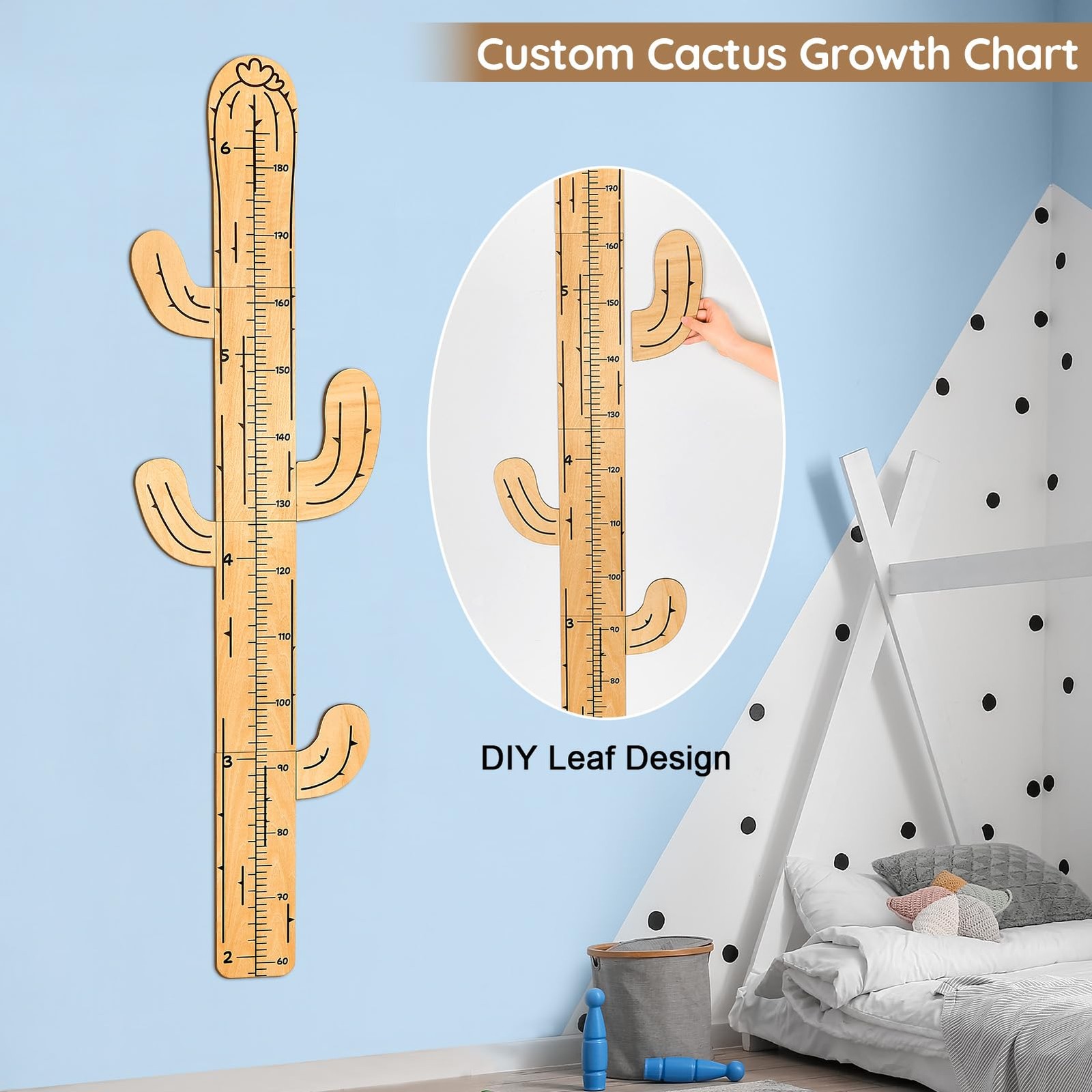Beinou Growth Chart for Wall Wood Height Kids Measurement…