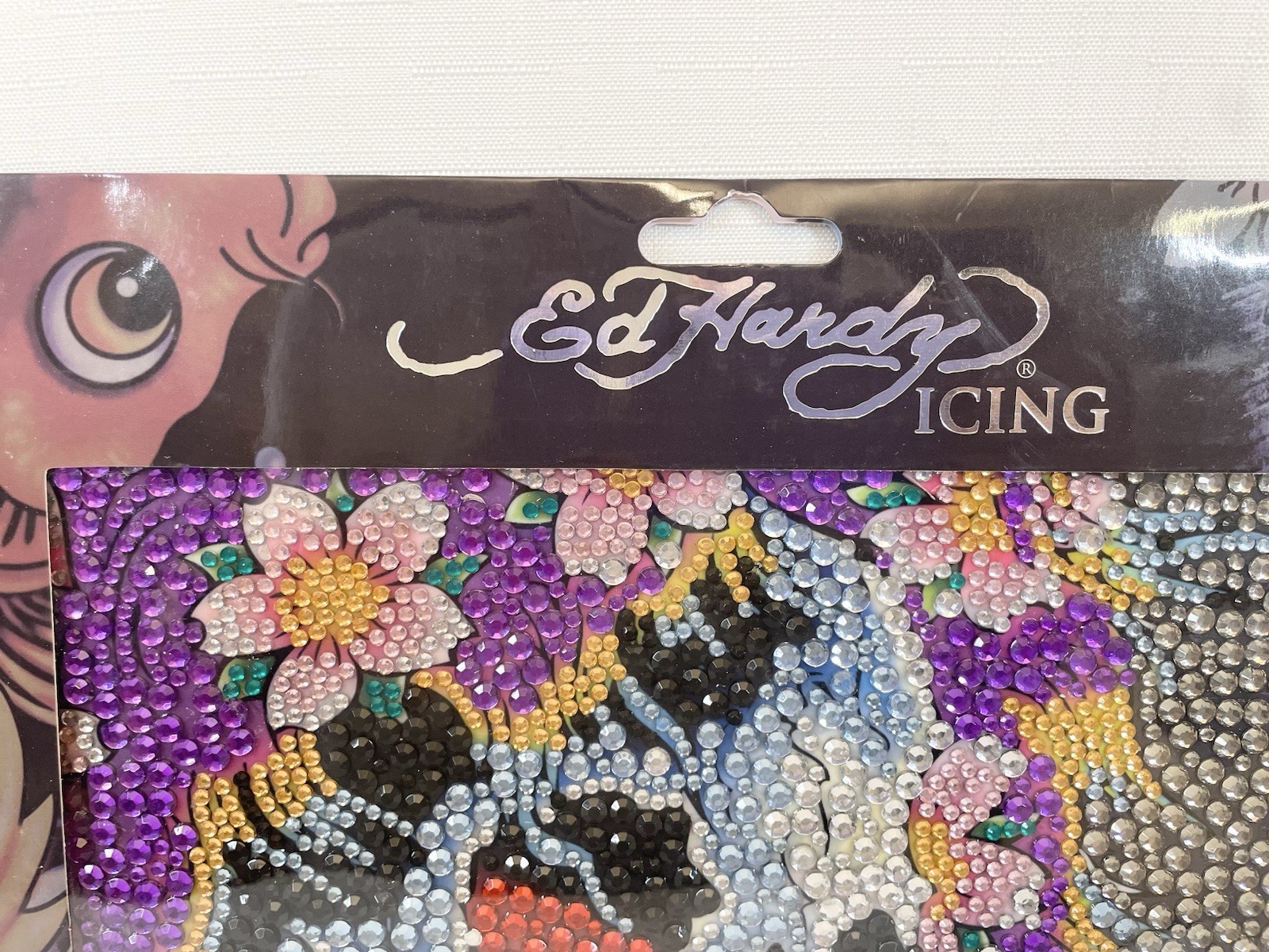 New Ed Hardy Icing Peel & Stick Crystal Laptop Decal Fits 15" Laptop Ghost