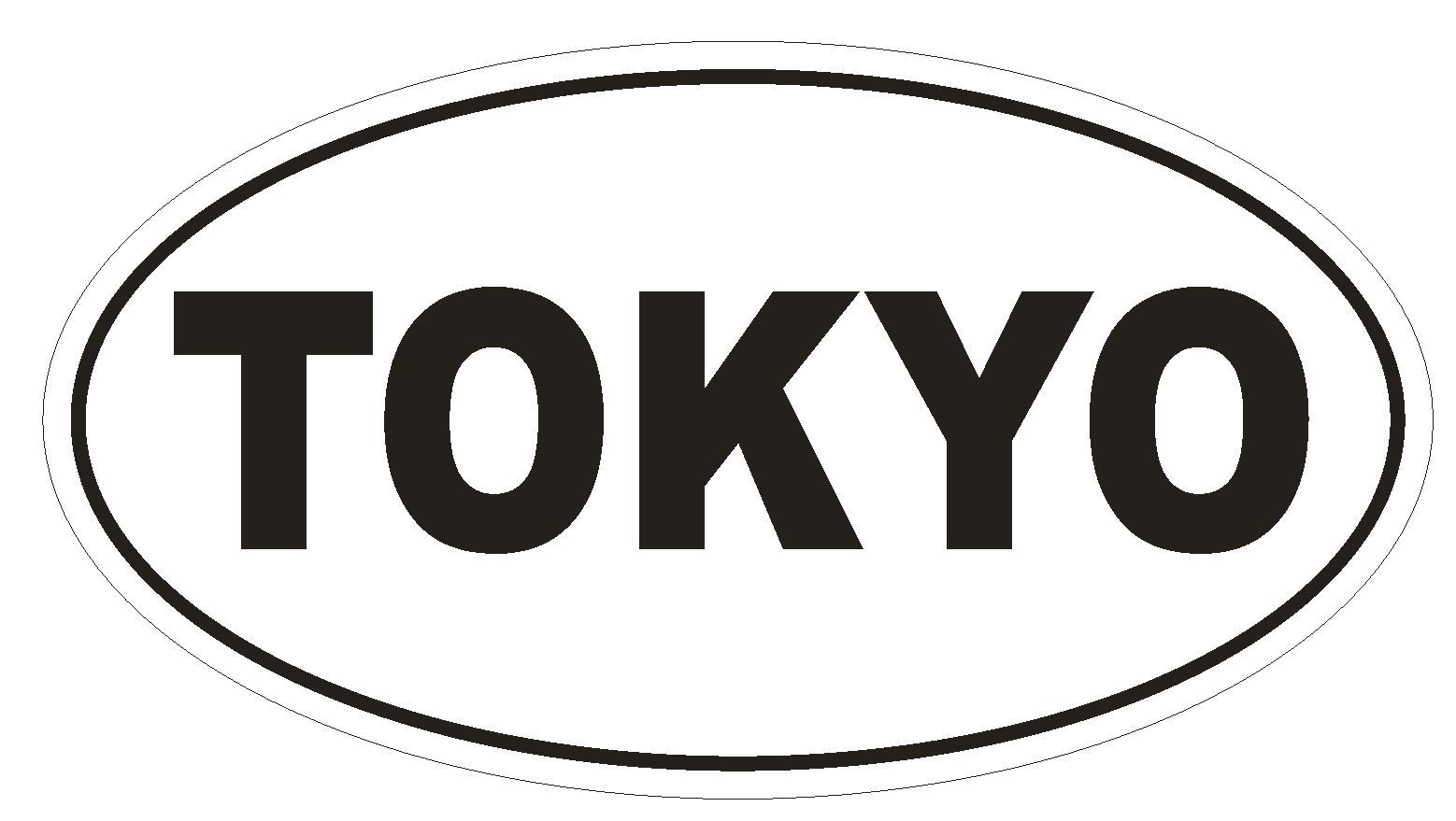 TOKYO Country Code Oval Bumper Sticker or Helmet Sticker D999 Japan
