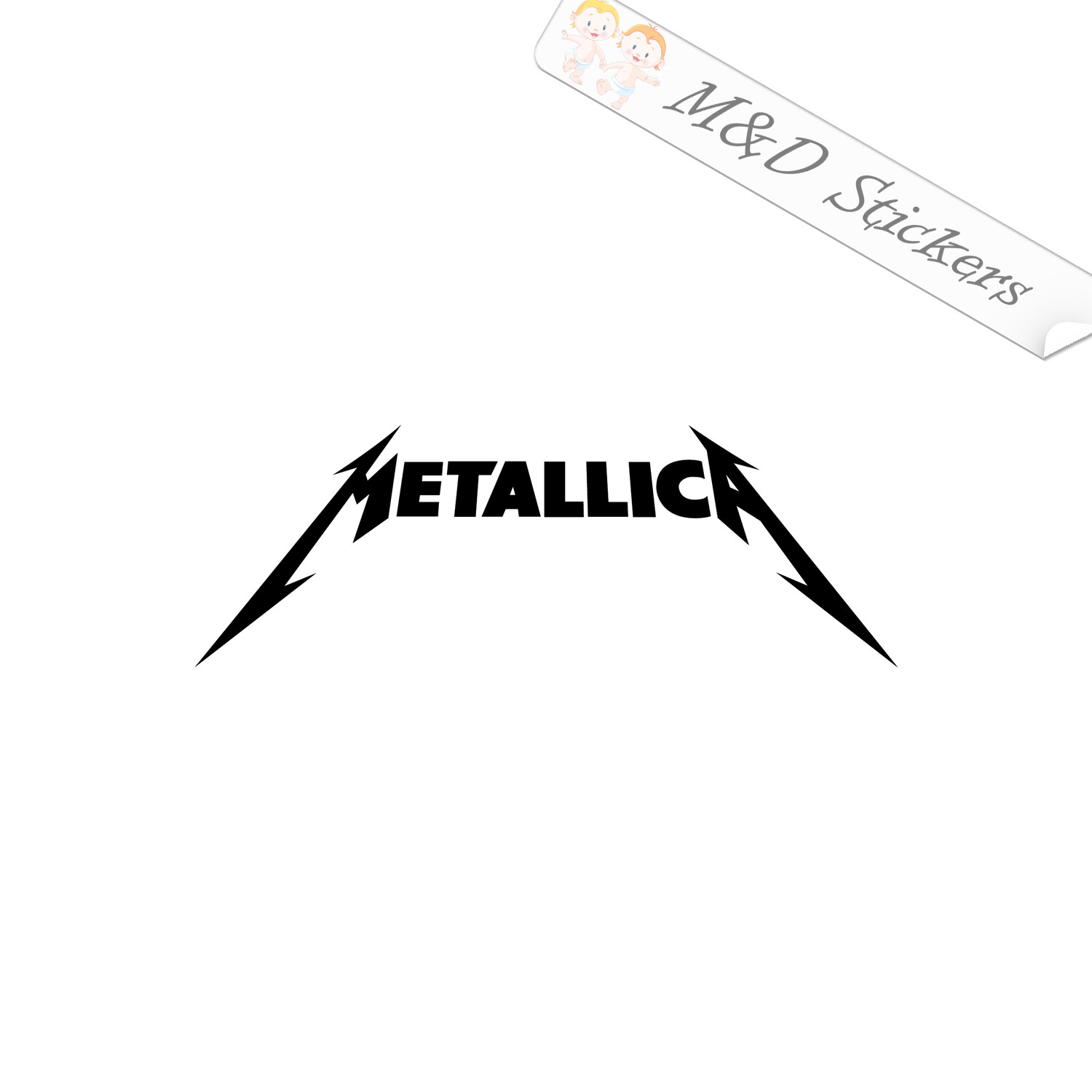 2x Metallica Logo Vinyl Decal Sticker Different colors & size for Cars/Bike