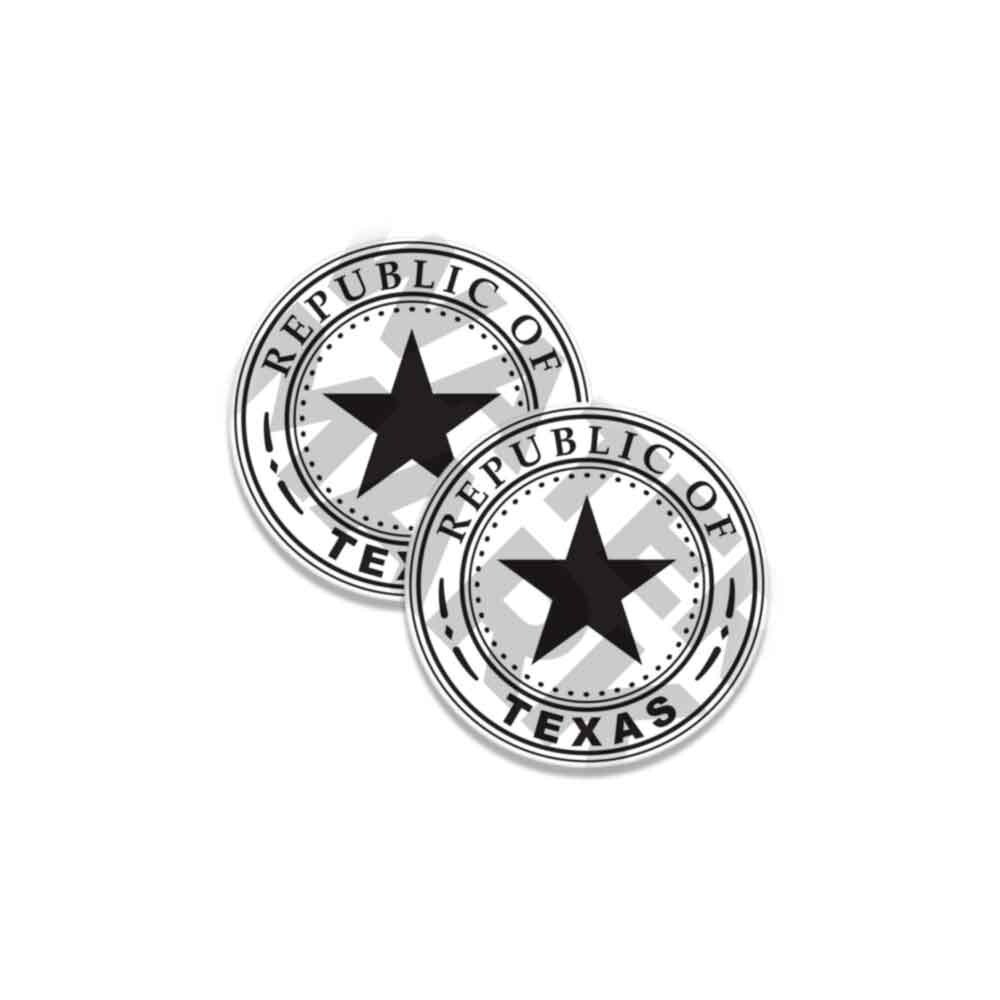 Republic of Texas Decals 4" US MEXICO Border Stickers United States 2PK