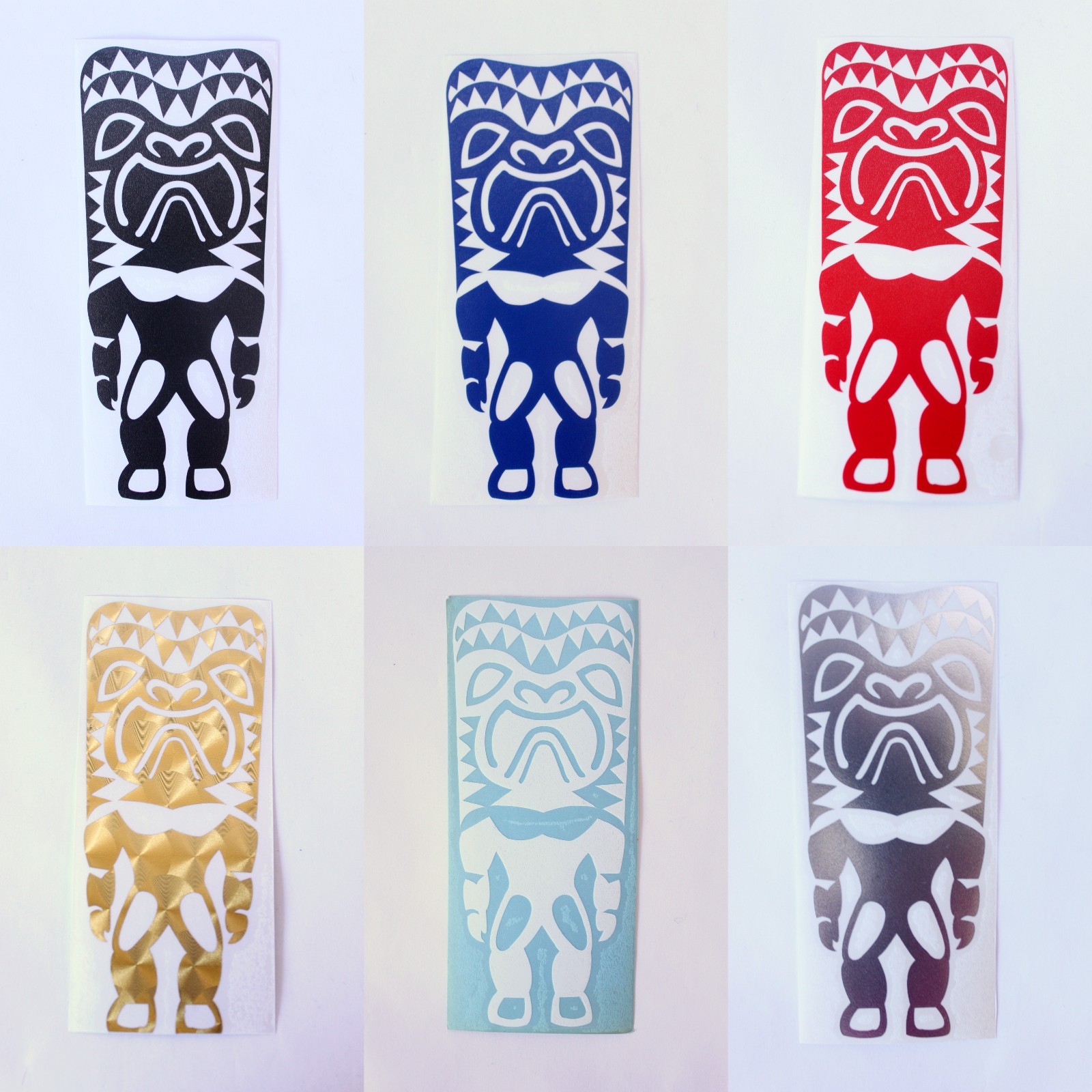 Island Tribal Tiki Decal Hawaii Hawaiian Car Truck Sticker ~ 4 Sizes & 6 Colors