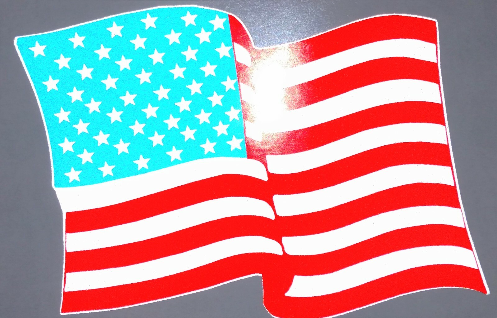 FULLY REFLECTIVE Waving AMERICAN FLAG FIRE Car DECAL fire EMS Multiple Sizes