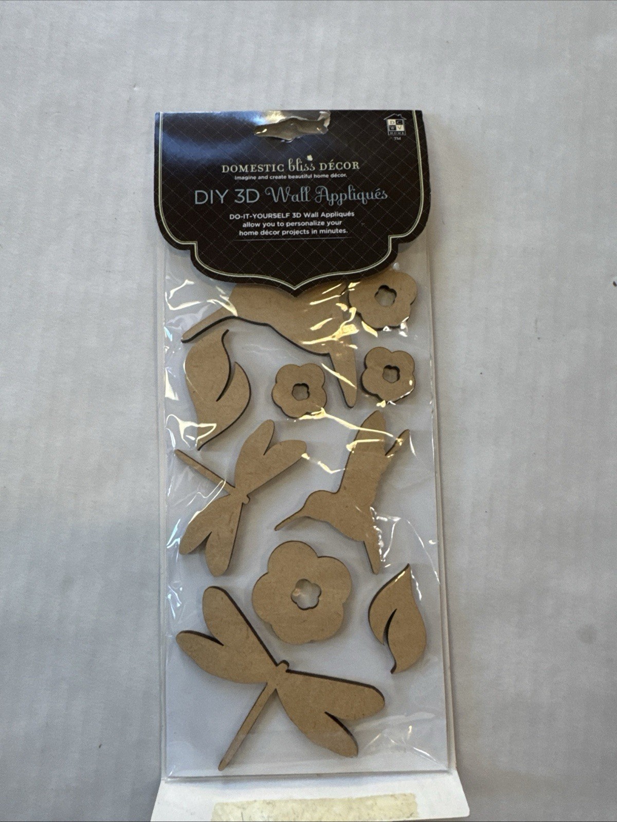 Domestic Bliss Decor DIY 3D Wall Appliques 11 pcs Removeable NEW. DCWV. Humming