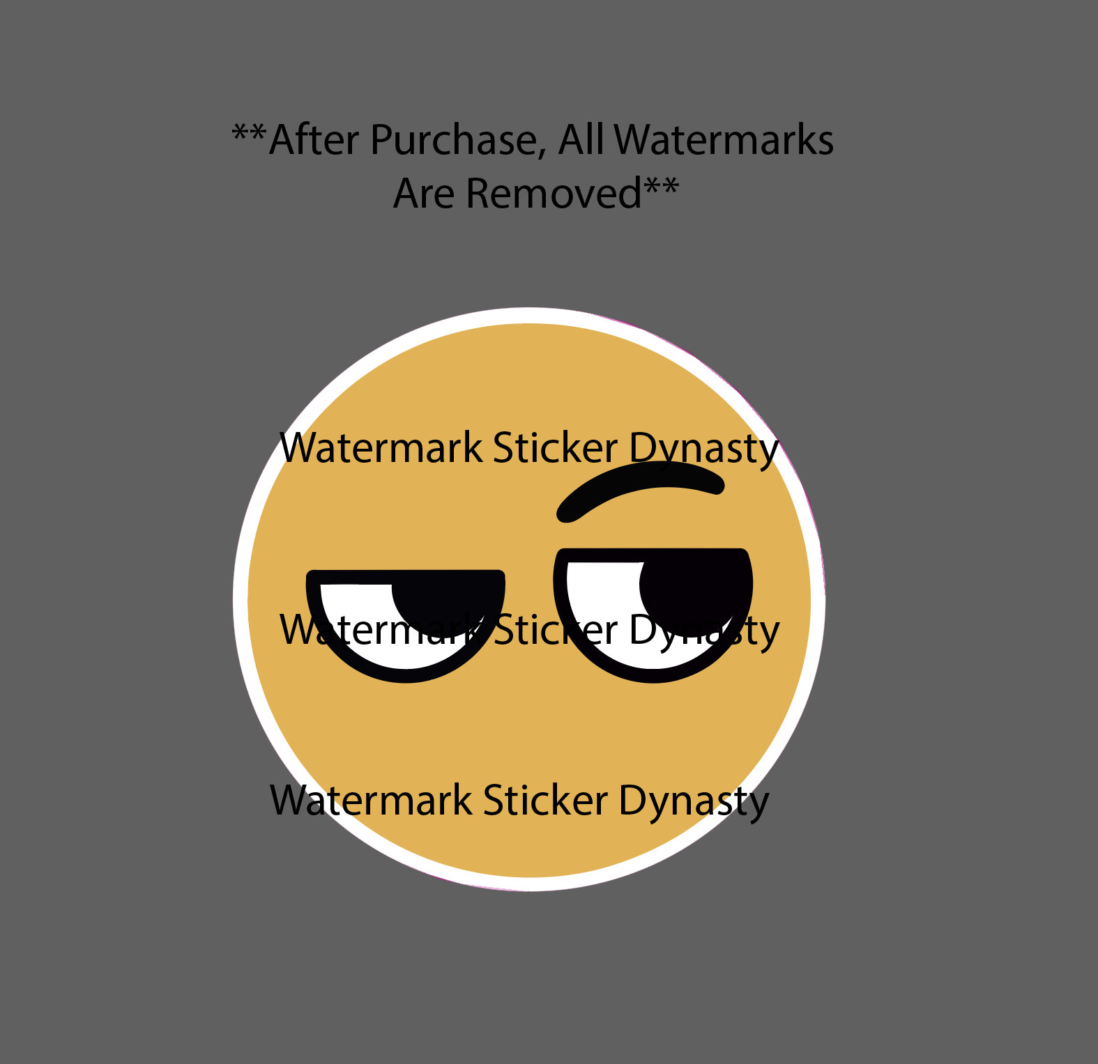 Side Eye Emoticon Sticker Waterproof Decal Text Emoji Funny Humor Gift NEW