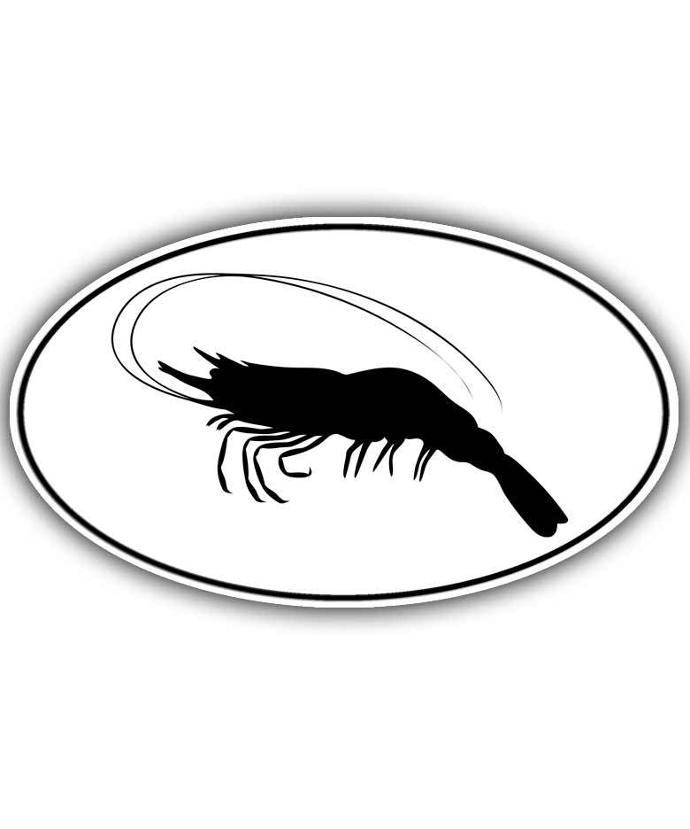 Shrimp Decal Sticker Cajun Bubba Boat Charter Fishing Louisiana Bayou Ocean USA