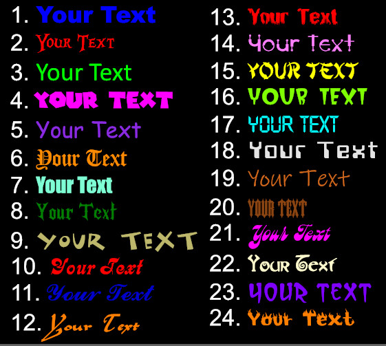 CUSTOM 4" TEXT, Text Vinyl Lettering Personalized Letters And Numbers Set Of 2