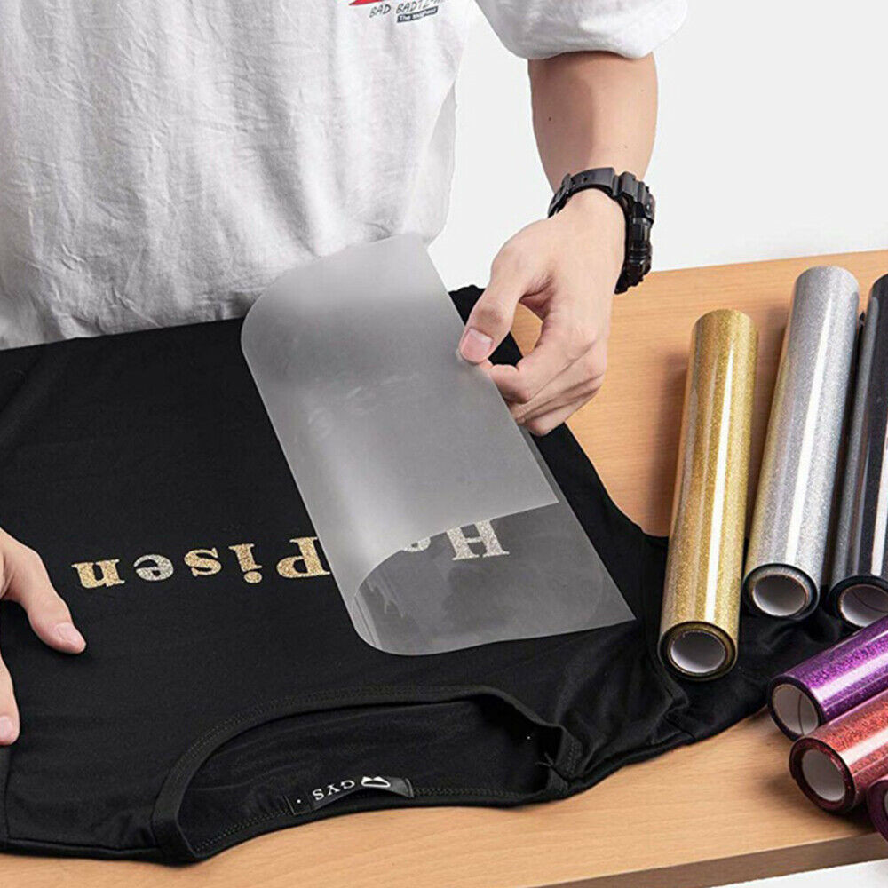 2 Rolls 12inx10ft Glitter Heat Transfer Vinyl Roll Heat Press HTV Iron On Film