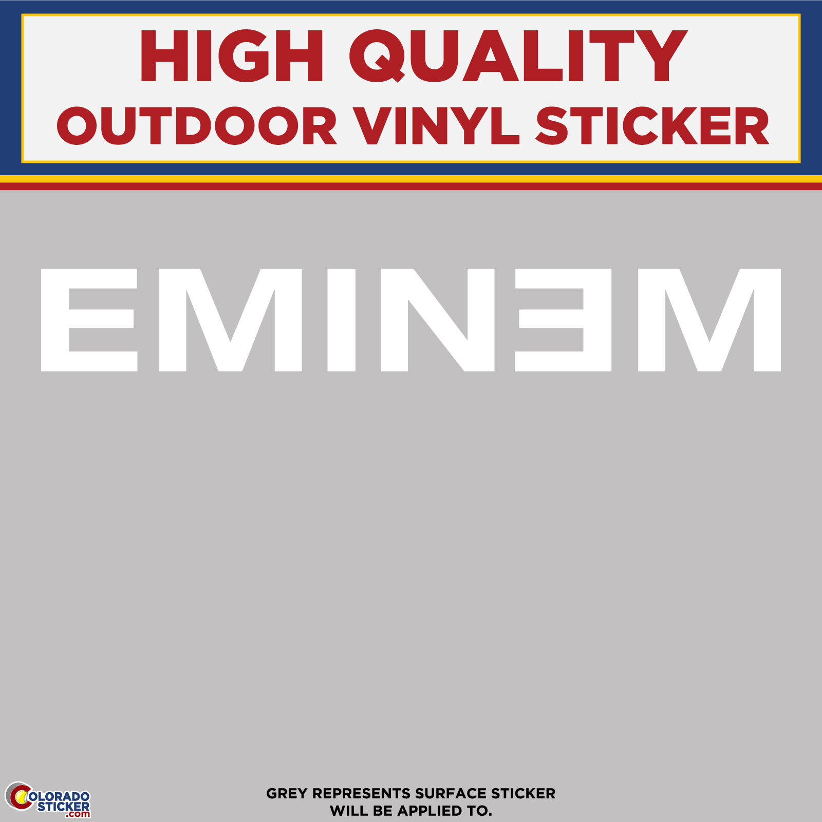 Eminem Die Cut Text, High Quality Vinyl Sticker Decals