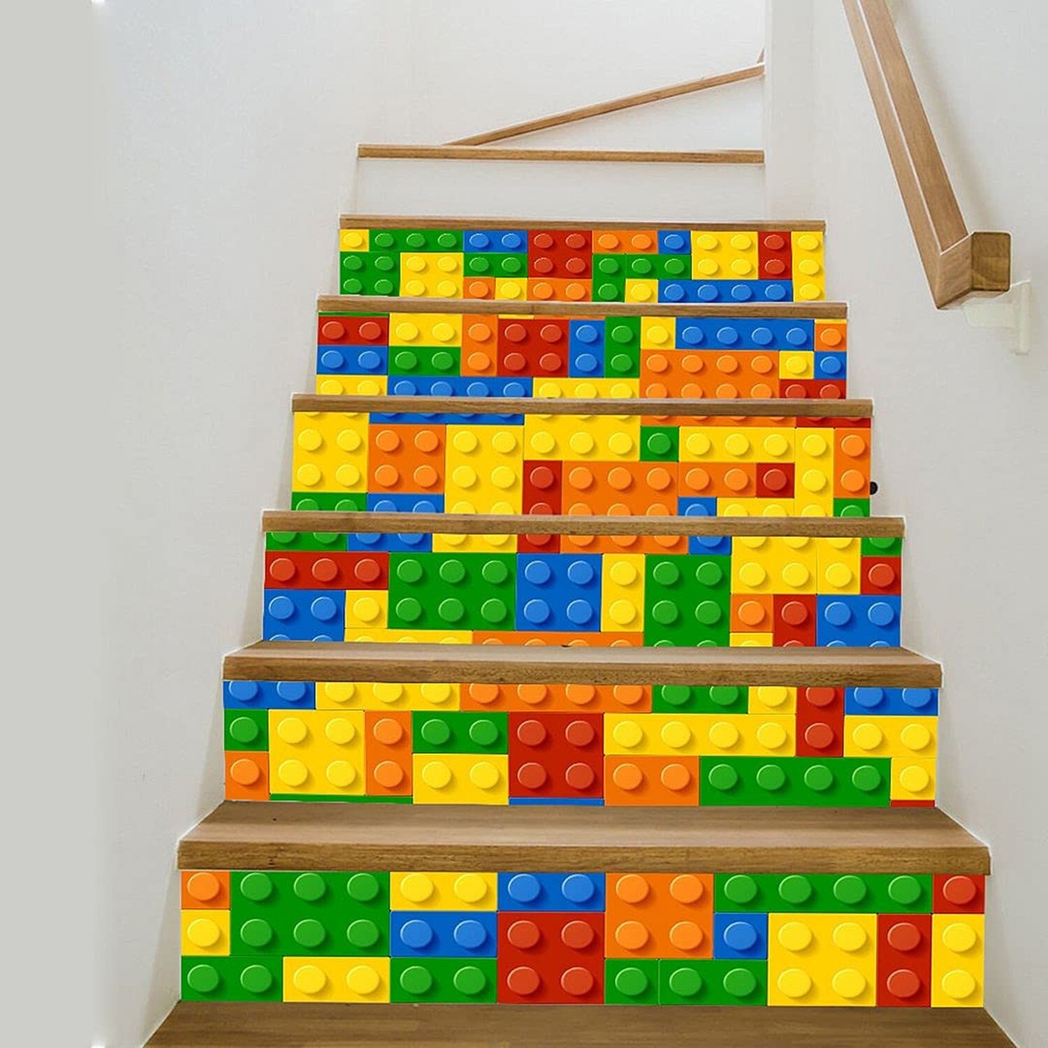 3D 6PCS Stair Sticker Fashion Home Self-Adhesive Wall Decal Waterproof Stairc…