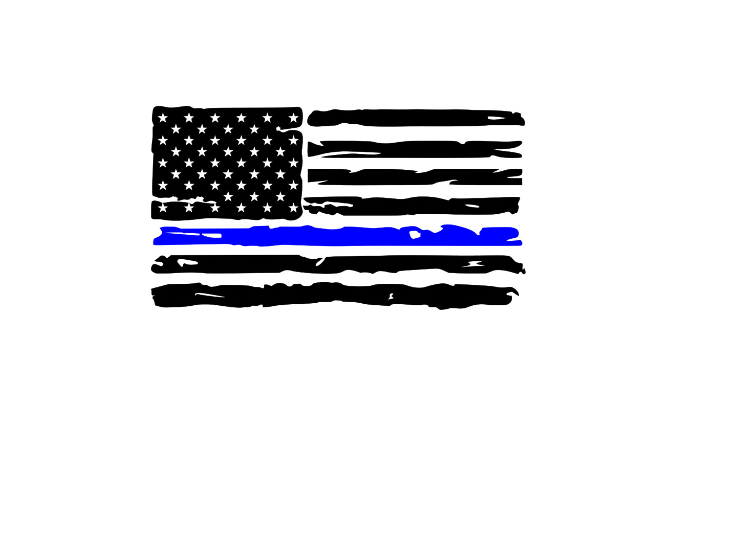 THIN BLUE LINE AMERICAN FLAG DISTRESSED POLICE VINYL DECAL STICKER
