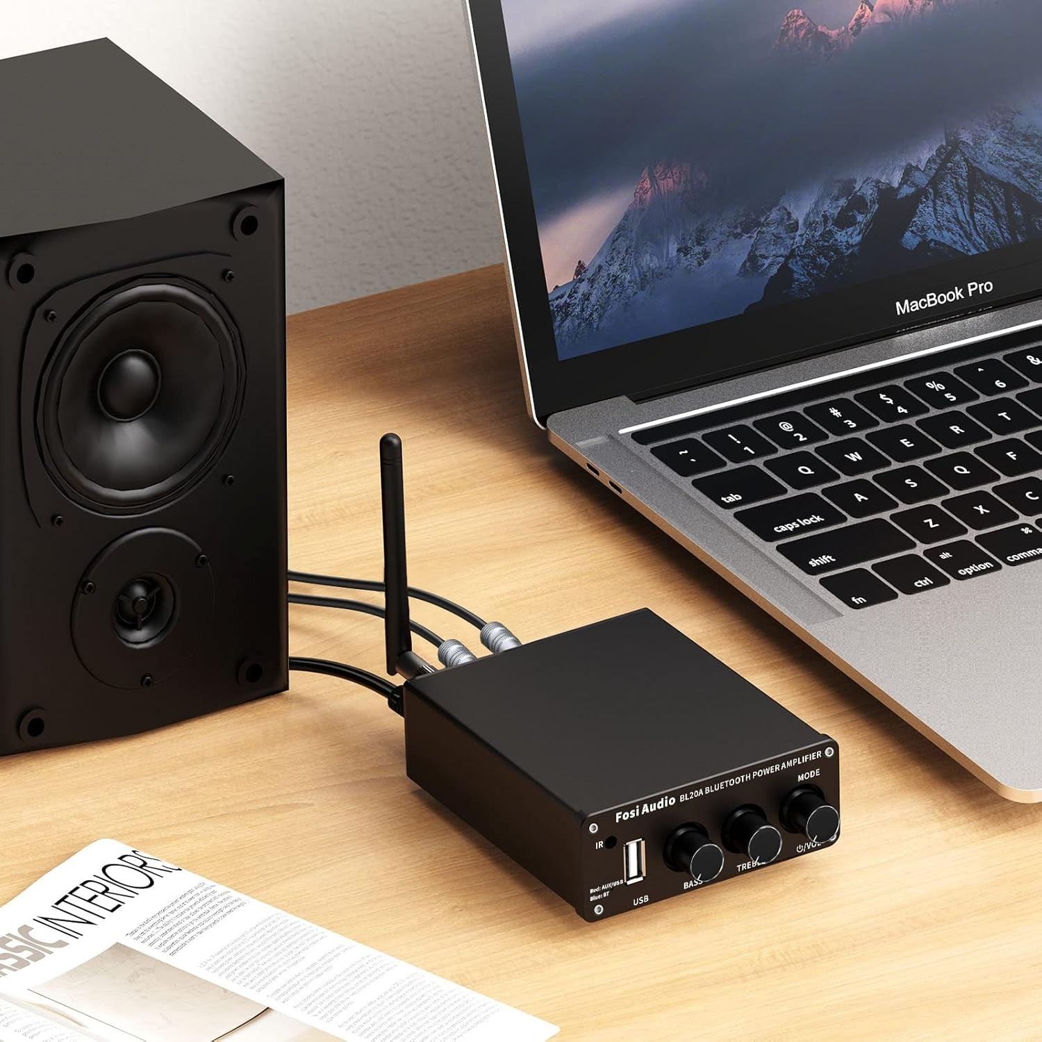 BL20A Bluetooth 5.0 Home Audio Stereo Amplifier Remote Control 200W