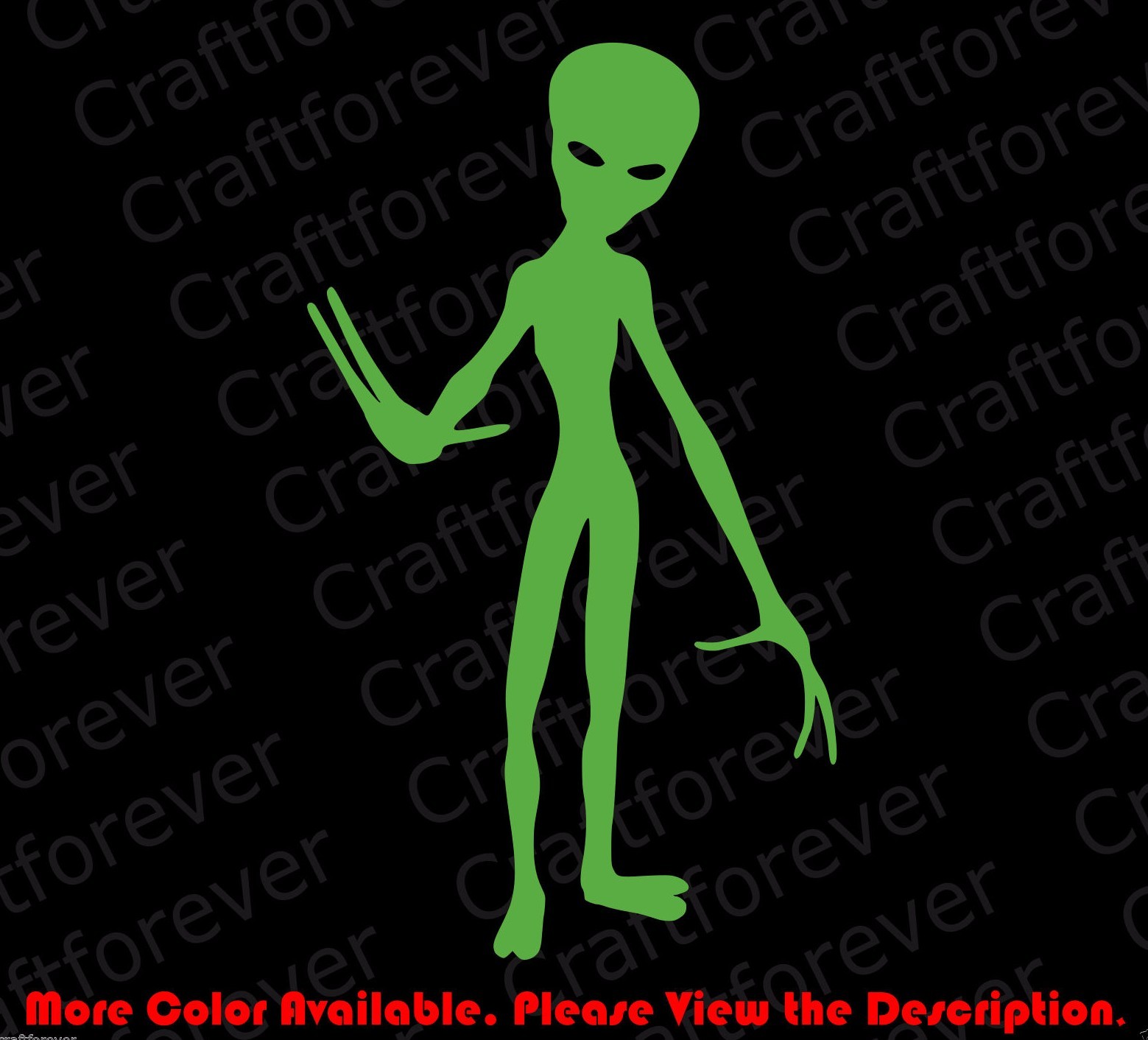 ALIEN Sticker Funny Car Window Vinyl Decal Cool Vinyl Laptop UFO I Believe FY025