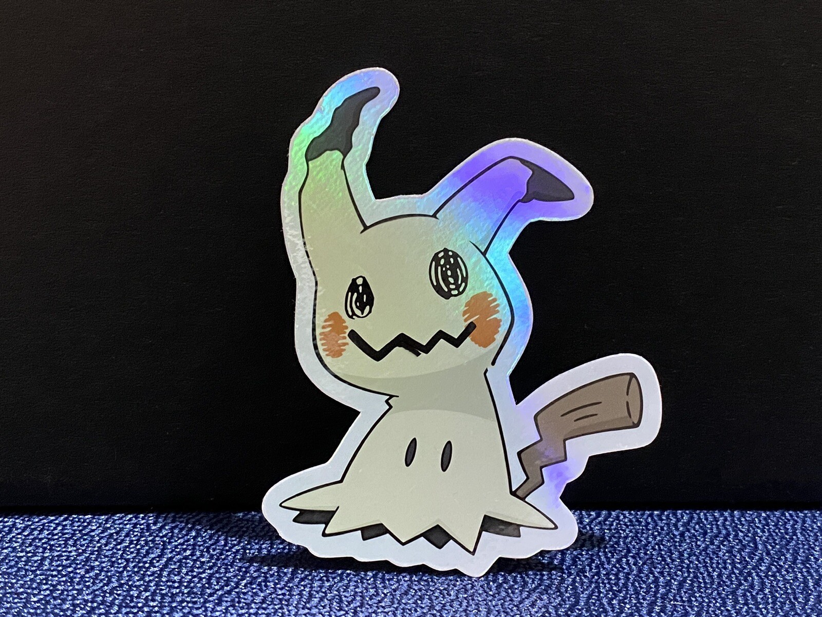 Mimikyu Sticker Holographic Pokemon Decal Rainbow Holo