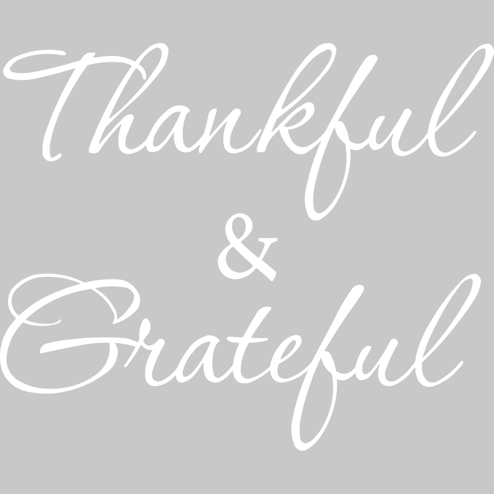 Thankful and Grateful Inspirational Vinyl Wall Decal VWAQ – Version 1