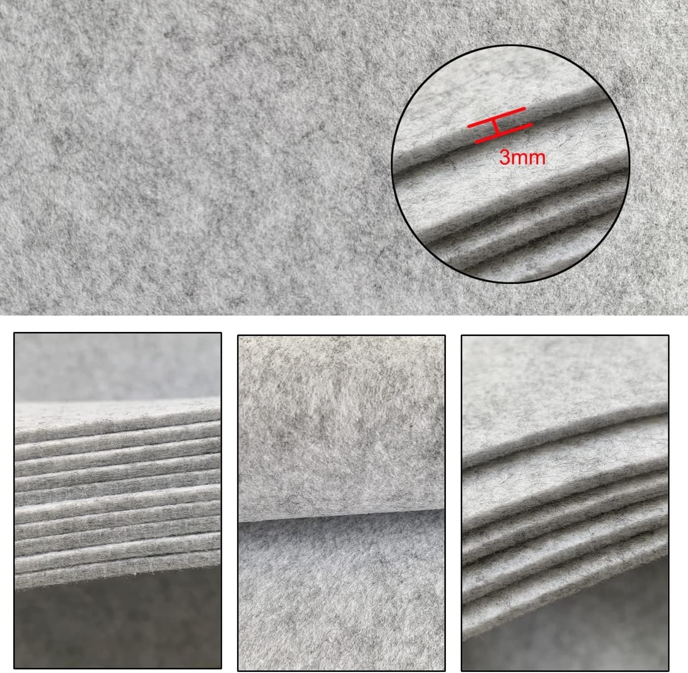Felt Fabric 11.8 X 98.4 Inch Craft Felt Fabric Roll, Felt 3Mm Thick for