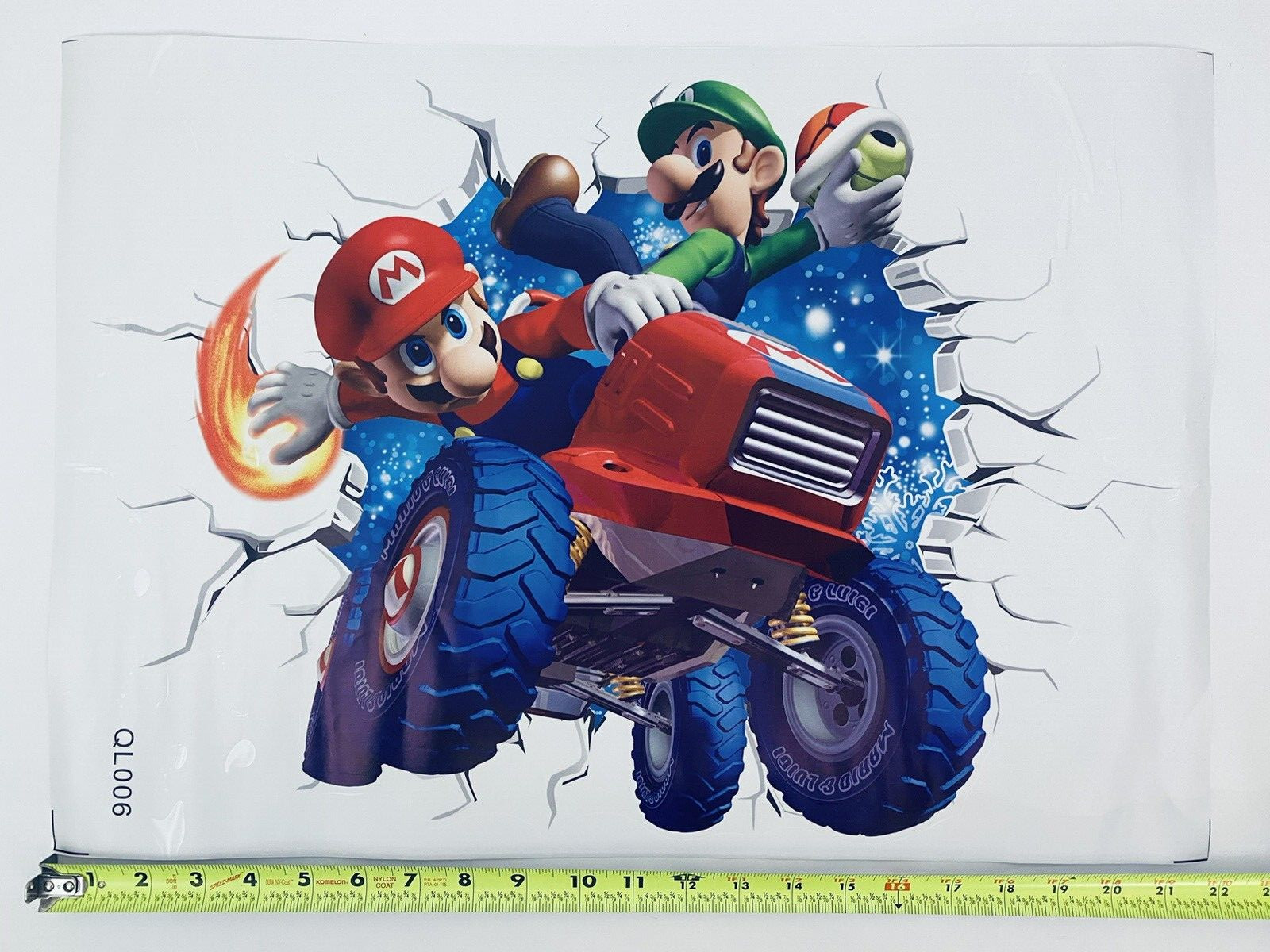Super Mario Brothers Removable Wall Sticker 21"x 14.5" 3D Decal Kids Home Decor